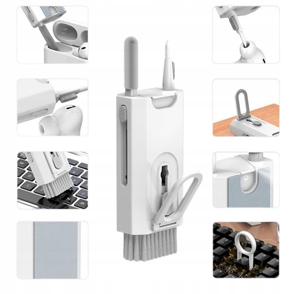 ZESTAW SZCZOTEK DO CZYSZCZENIA KLAWIATURY 8W1 SET