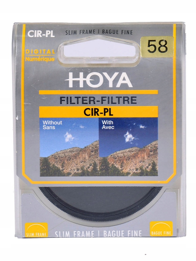 Filtr CIR-PL Hoya Slim 58 mm