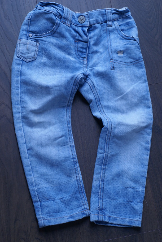 Spodnie dziewczęce jeans, r. 98, next,