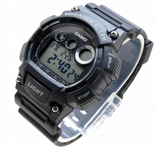 ORYGINALNY WIBRO ZEGAREK CASIO SPORTOWY CYFROWY W-735H-1A WR100 LED +BOX