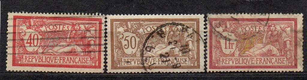 Francja-1900 Mi 96,97,98