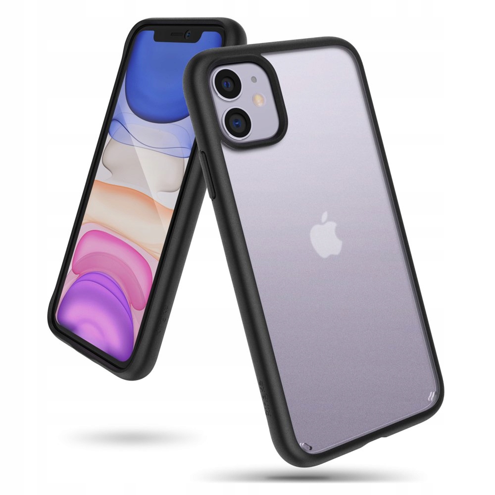 etui pokrowiec z żelową ramką do iPhone 11 czarny