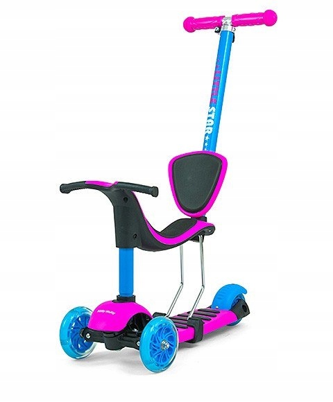 Hulajnoga Scooter Little Star Pink-Blue Milly Mall