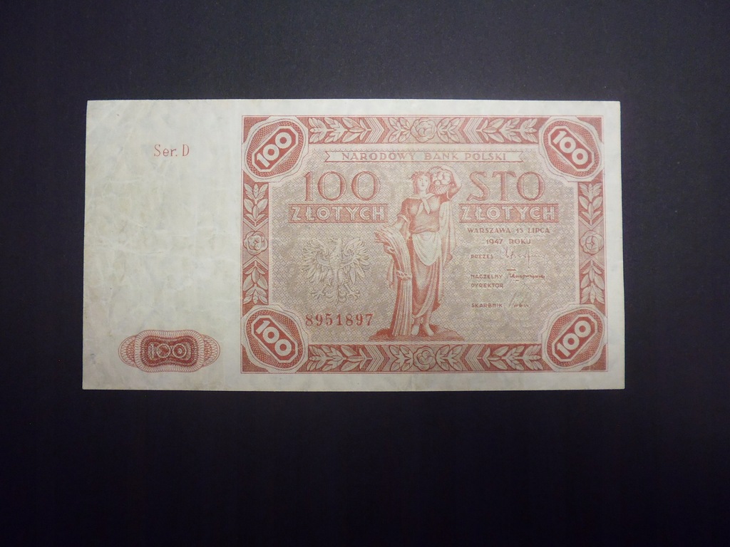 M164. 100 Złotych 1947 Seria D .