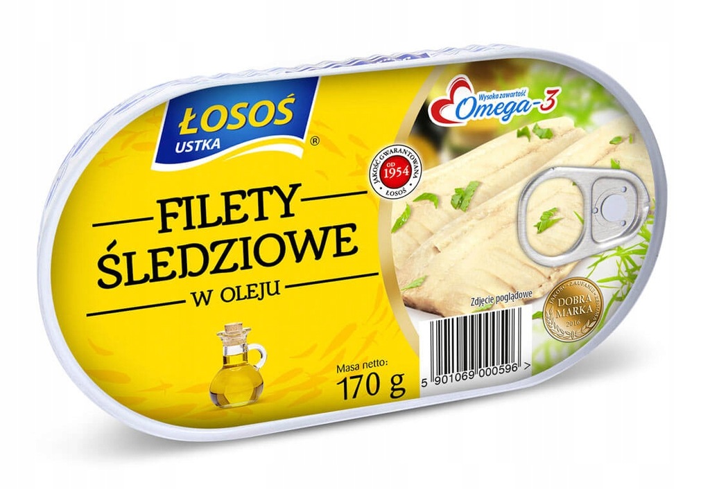 Łosoś Ustka Filety Śledziowe w oleju 170 g