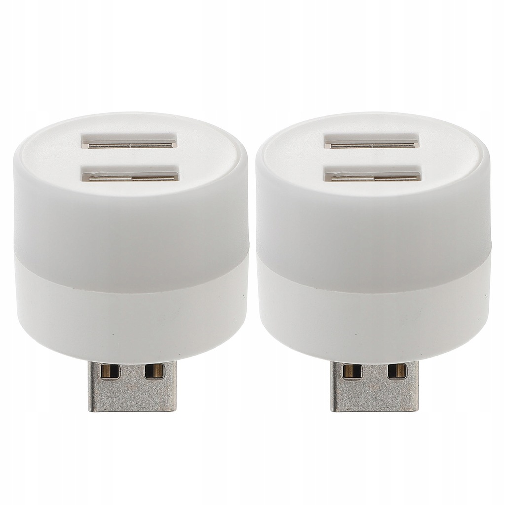 ADAPTER USB HUB LAMPKA NOCNA PODŚWIETLENIE SAMOCHODOWE 2 PORT USB