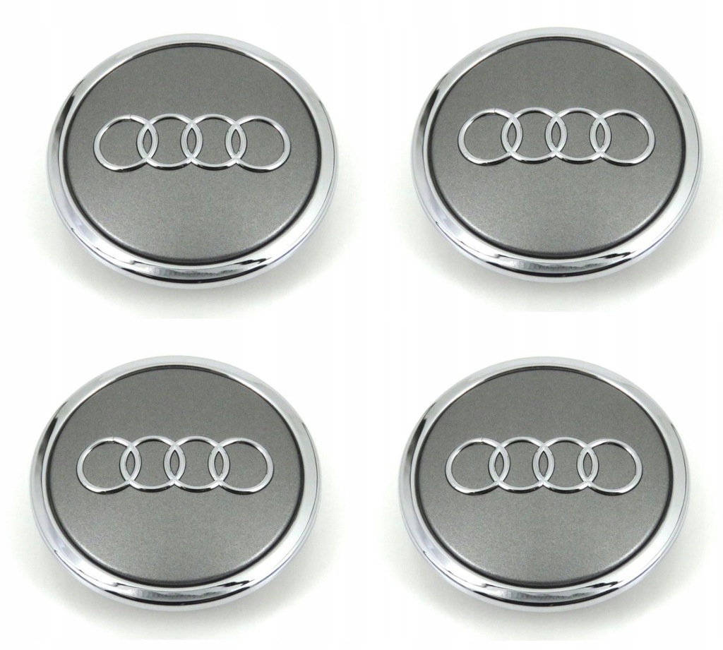 Komplet 4szt Dekielki AUDI Logo Centrum felgi 69MM