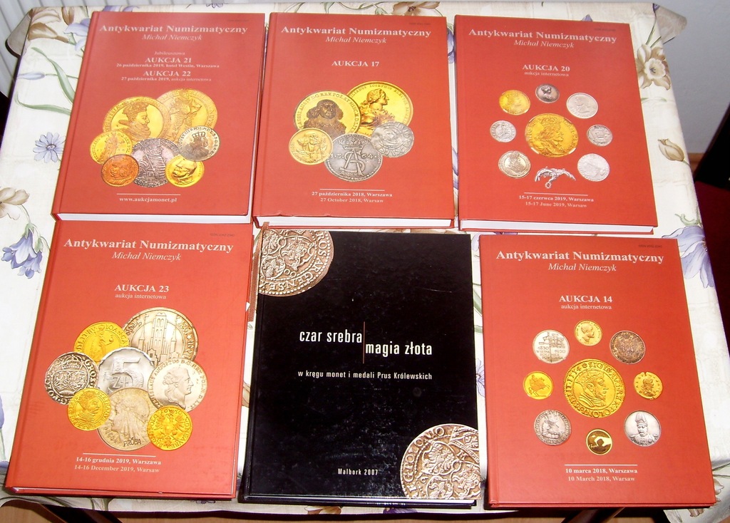 Piękny zestaw Katalogów 27szt Monety,medale,srebro