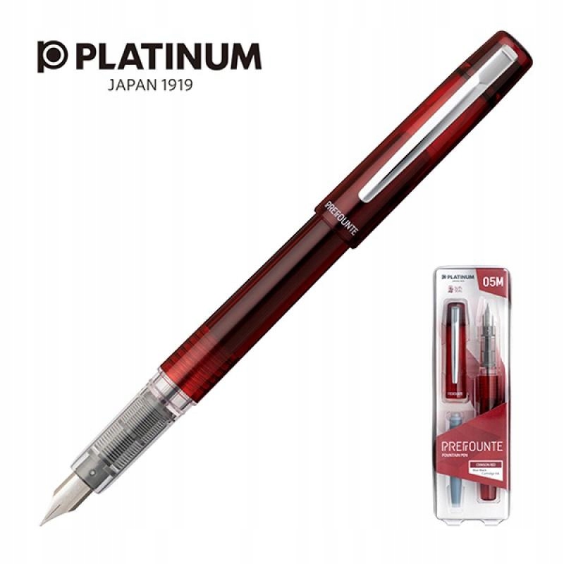 163L880 Pióro wieczne Platinum Prefounte Crimson