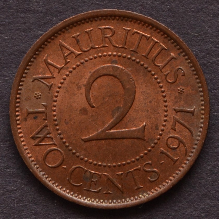 Mauritius - 2 centy 1971