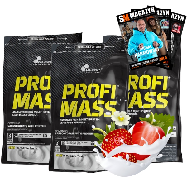 OLIMP PROFI MASS 3000 G GAINER BIAŁKO WPC WPI WPH