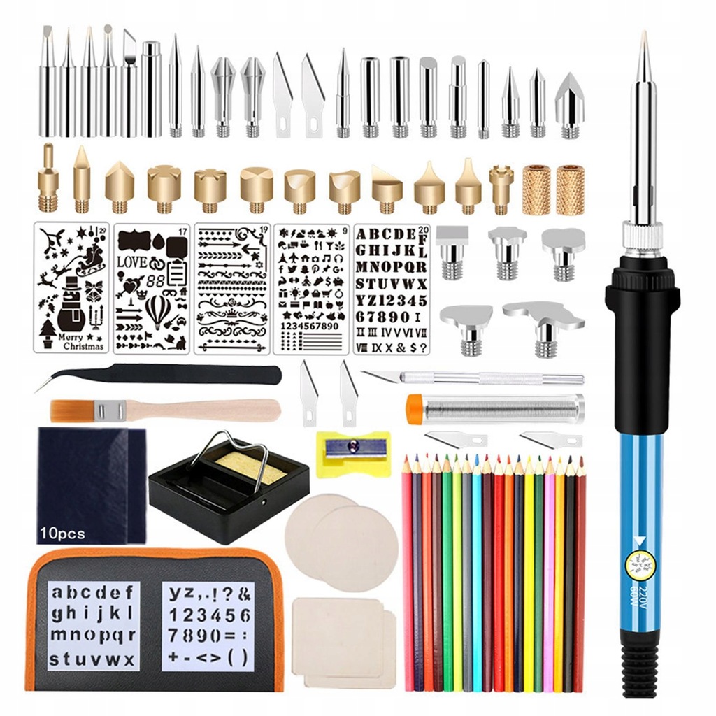 90x 60W Pyrography 60W Wood Burner Pen Tool for Embossing Carving Soldering