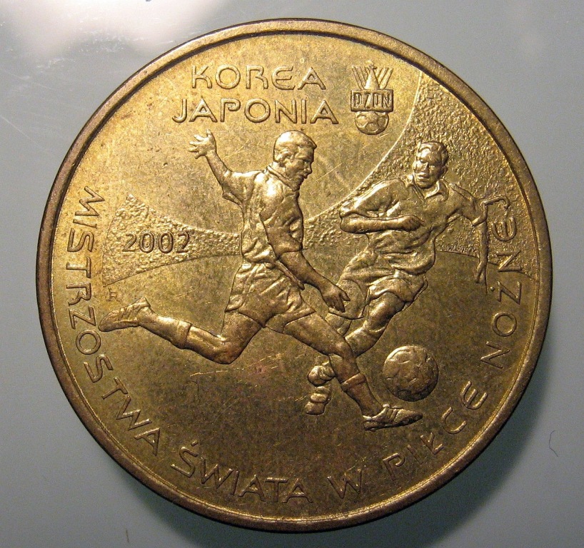 Moneta MŚ Piłka Nożna Korea-Japonia 2002