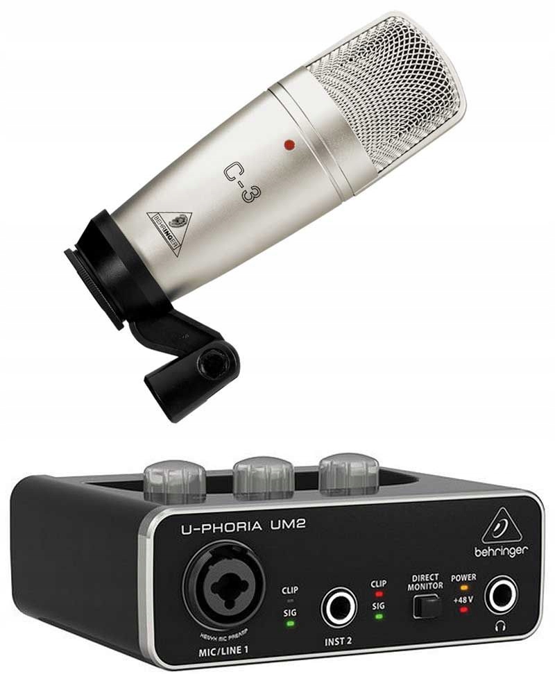 Behringer C-3 - studyjny mikrofon + interfejs UM2
