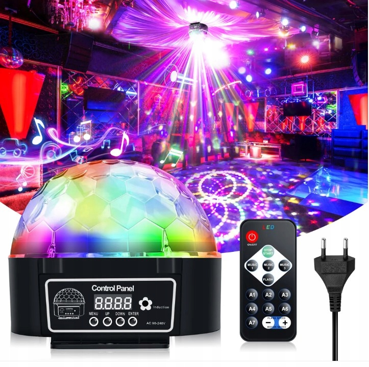 PROJEKTOR DYSKOTEKOWY KULA DISCO REFLEKTOR LED RGB
