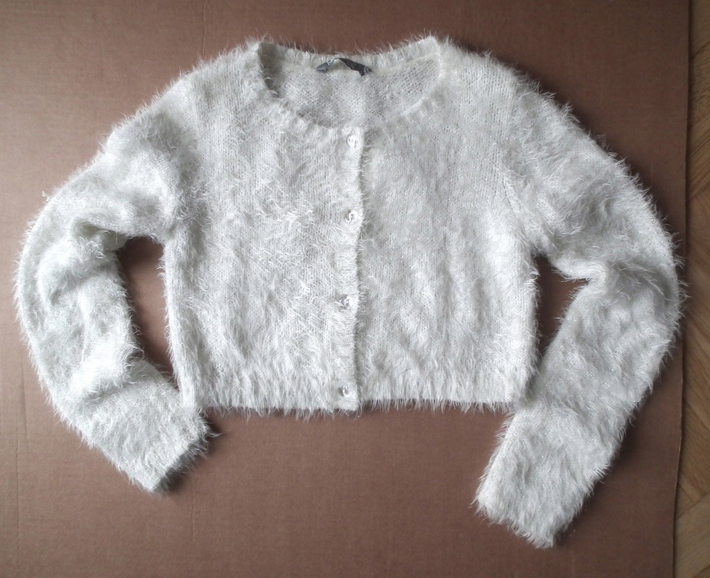 Lindex sweterek biały komunia 146/152 10-12 lat