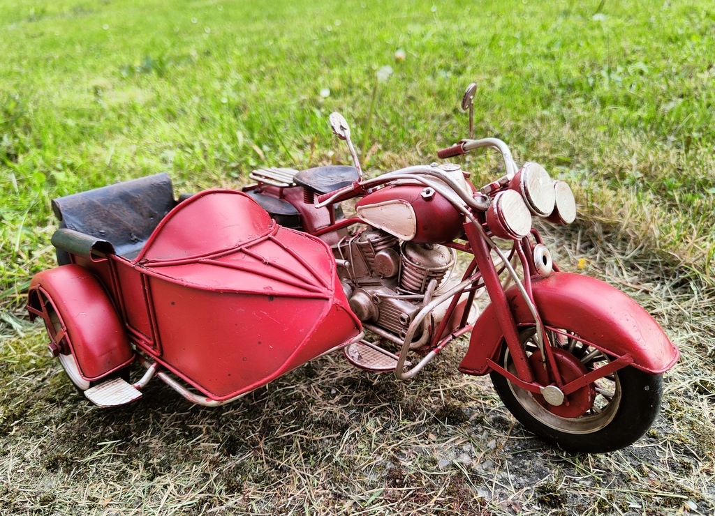 Motocykl z Przyczepką Motor Kolekcjoner Model