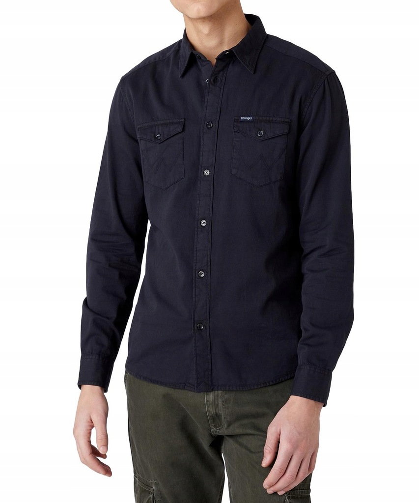 Koszula Wrangler LS 2PKT SHIRT W5A5MZXAE Navy M