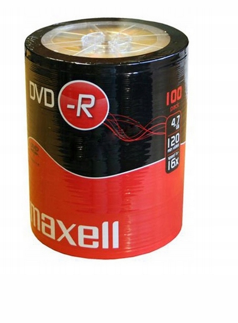 Płyty Maxell DVD-R 4.7 GB x16 - 100 sztuk -5%