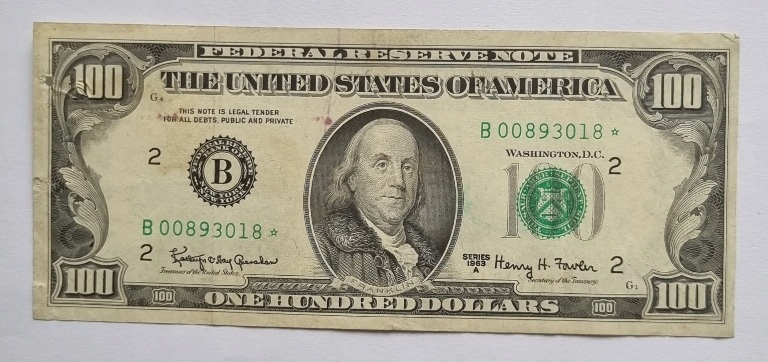 100 dolarów 1963 A