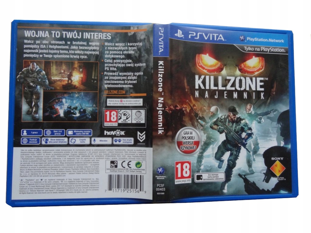 PS VITA KILLZONE NAJEMNIK