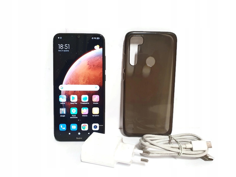 Xiaomi Redmi note 8 bez simlocka etui ładowarka