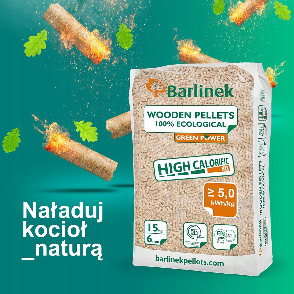 PELLET drzewny BARLINEK 6mm 990 kg ENplus1 12222704605 oficjalne