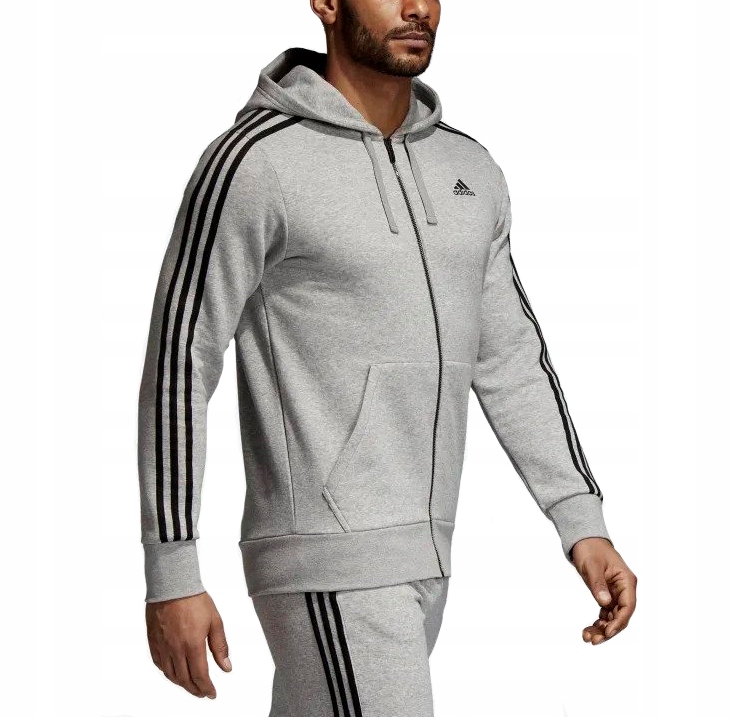 ADIDAS bluza męska rozpinana kapturem szara M - 8393483199 - oficjalne archiwum