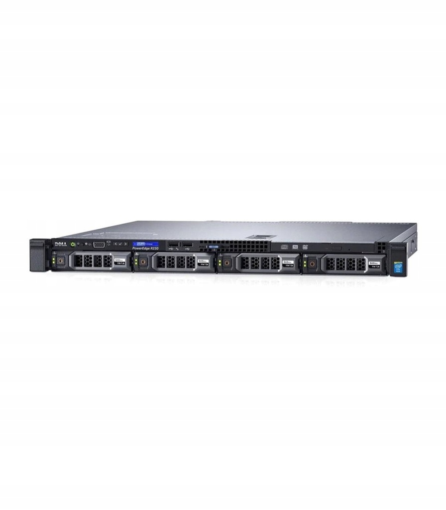 DELL R230 E3-1230V5 3.40 GHz 16GB 4X3,5 H330 4X2TB SAS 250W IDRAC8ENT SZYNY