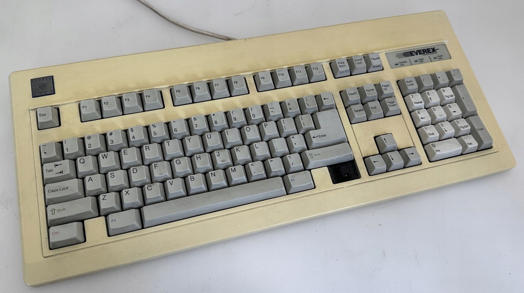 RETRO KLAWIATURA EVEREX SYSTEMS ENHANCED KEYBOARD AQ6RT101-N2 (F)