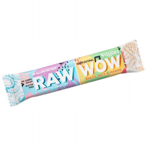 ALLNUTRITION RAW WOW BAR 70g FIT BATON BEZGLUTENOWY BEZ CUKRU WEGAN