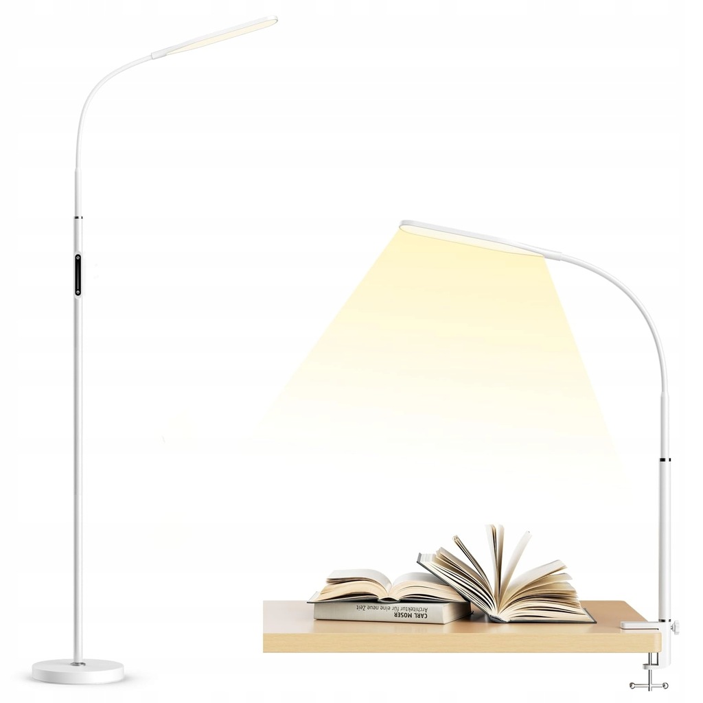 Anyts Lampa podłogowa LED dimmable - 3 w 1: biurkowa, stojąca, klamrowa