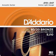 D'Addario EJ10 struny do gitary akustycznej 10-47