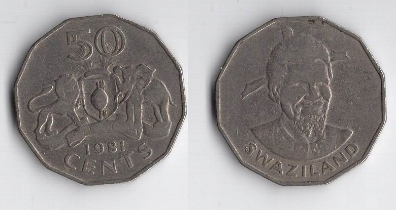 SWAZILAND / ESWATINI 1981 50 CENTS