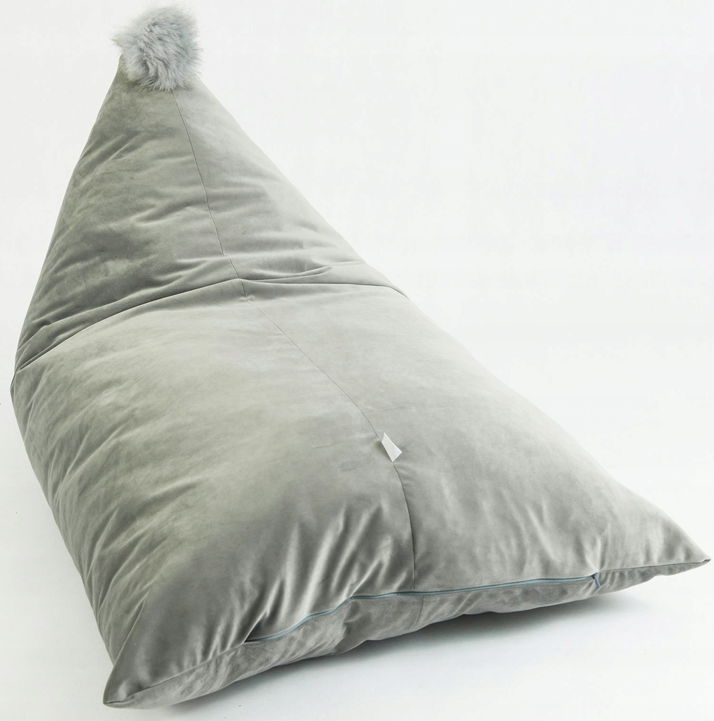 PUFA WOREK BEANBAG VELVET WELUR SZARY FOTEL