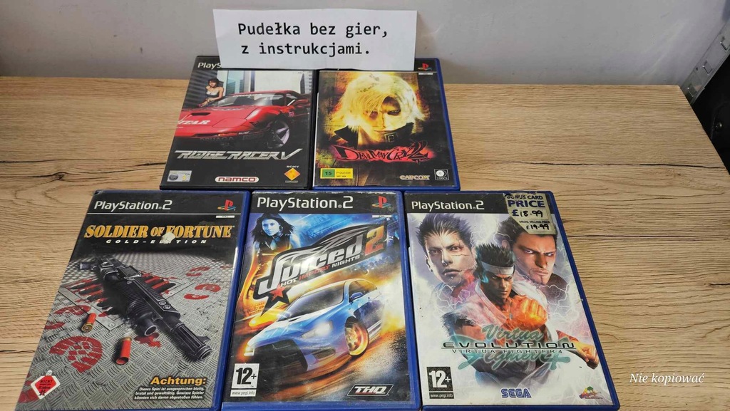 Zestaw pudełek do gier playstation 2 ps2 pakiet