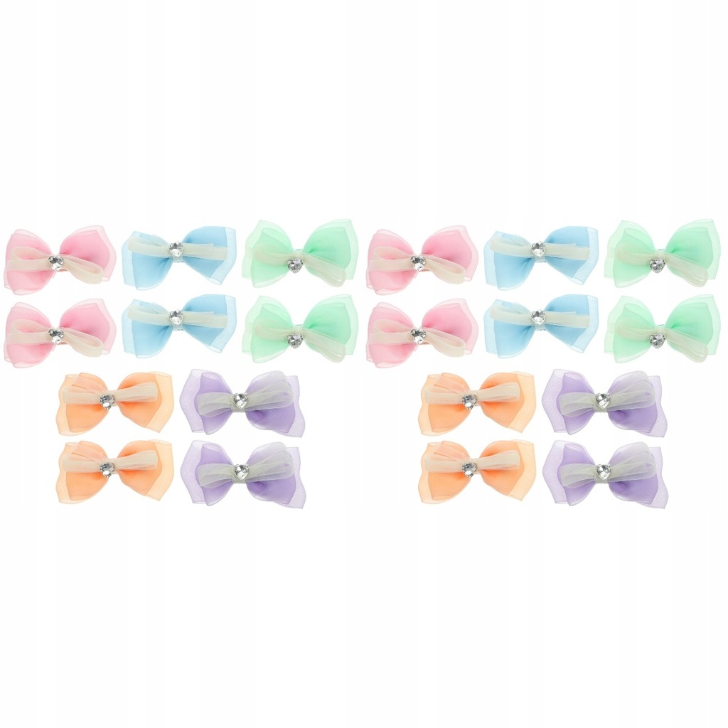 Wire Ribbon Hair Clips Duckbill Bow Girl Colorful