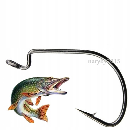 Haki offsetowe 5 szt. Barbed Hook texas rig #2/0