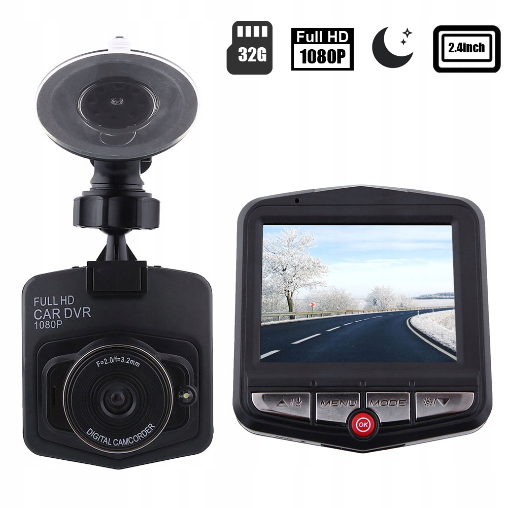 2.4'' Full HD Night Vision 1080P driving recorder