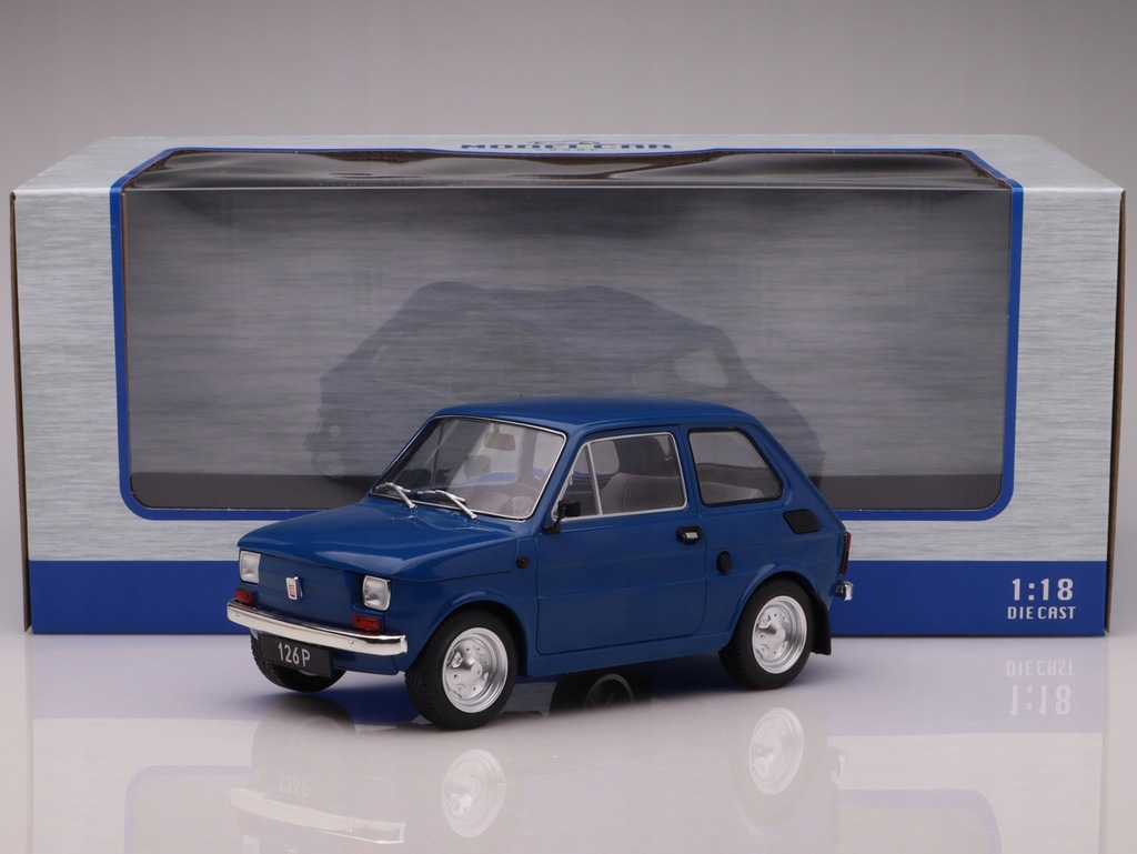 Fiat 126P (Polski Fiat) - 1973, blue MCG 1:18