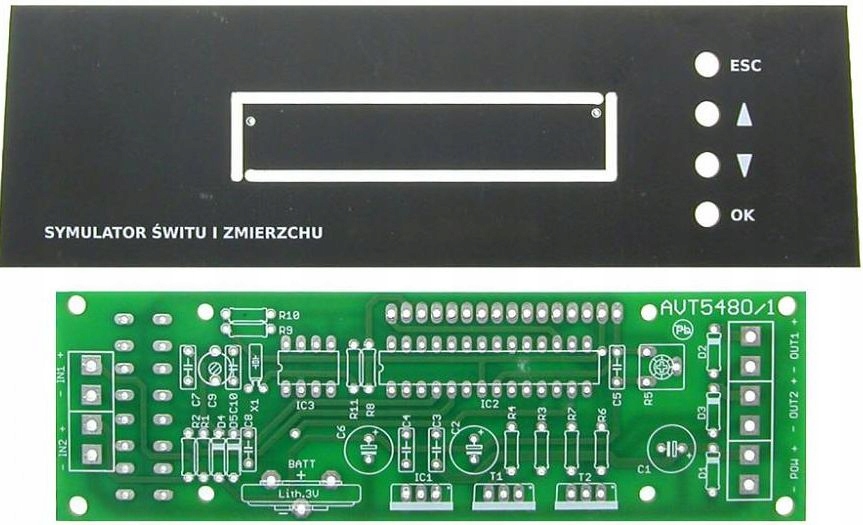 Symulator świtu i zmierzchu, AVT5480 PCB+ uP