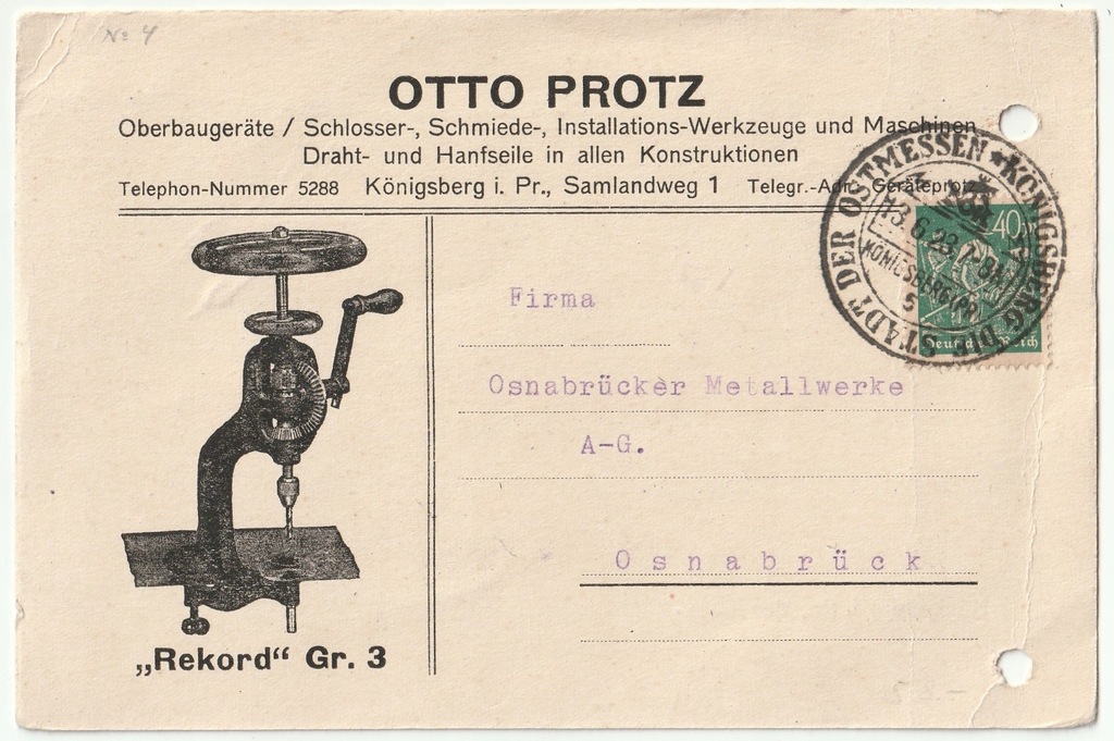 KRÓLEWIEC. Königsberg i. Pr., Otto Protz