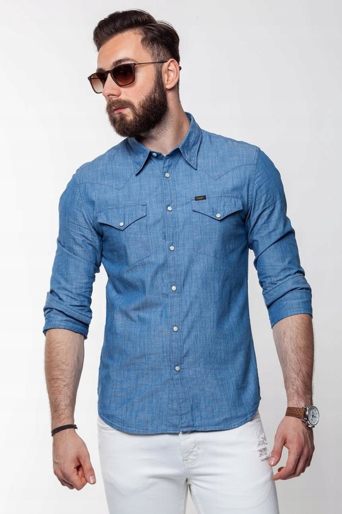 LEE LEE WESTERN SHIRT MĘSKA KOSZULA JEANSOWA __ S