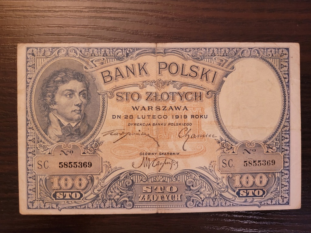 100 złoty Kościuszko 1919 polecam
