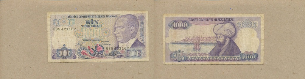 TURCJA 1000 LIRA 1988 r.