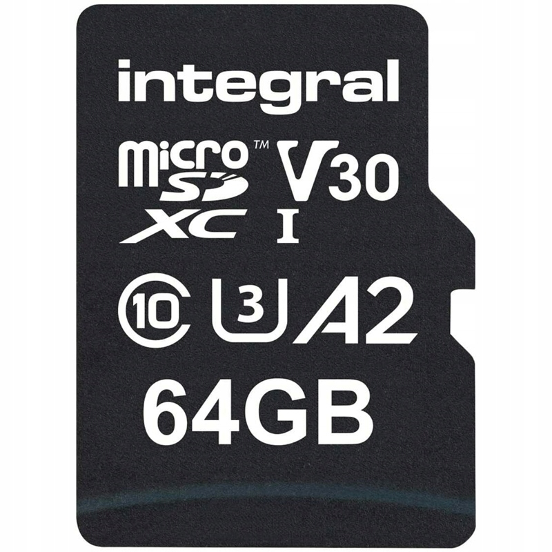 Karta pamięci 64GB C10 UHS-I U3 A2 V30