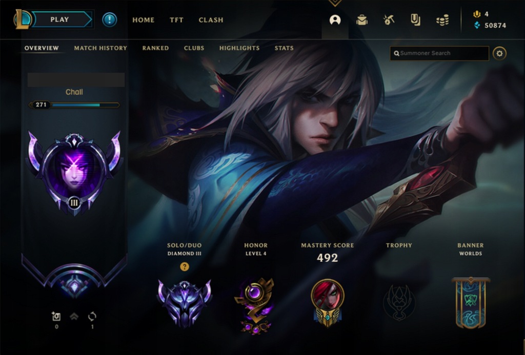 Konto LoL D3 EUNE POPRZEDNI SEZON CHALLENGER