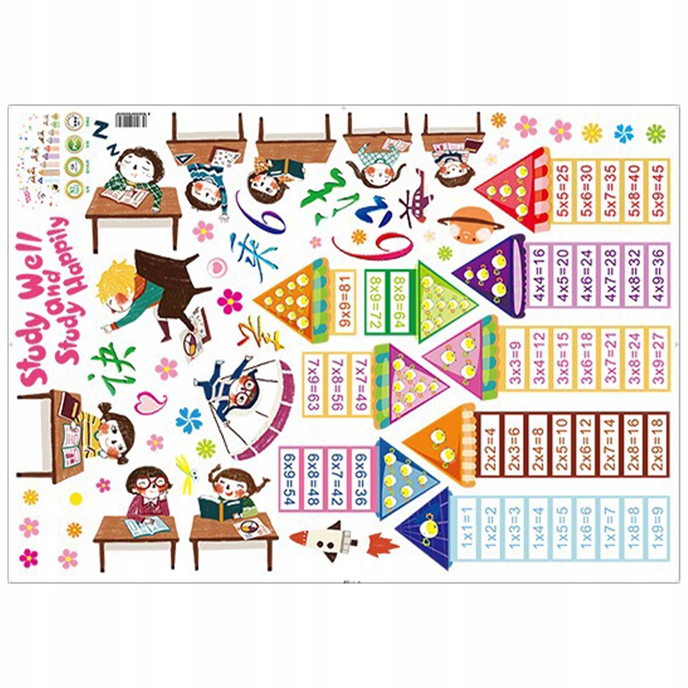 MULTIPLICATION CHART WALL STICKER WALL DECAL - 14799783155 - oficjalne ...