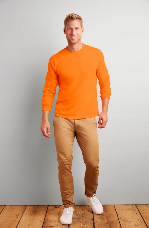 Gildan koszula męska Ultra Cotton Adult Long Sleeve T-Shirt długi rękaw r S