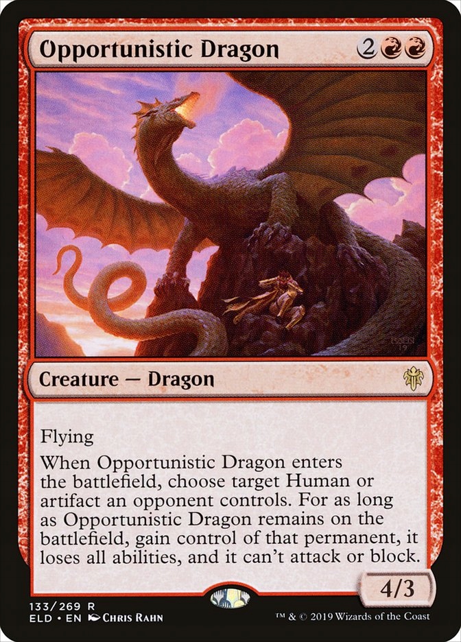 MTG: Opportunistic Dragon (ELD) M/NM